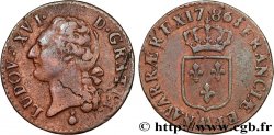 LOUIS XVI Demi-sol dit à l écu 1786 Metz