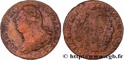 LOUIS XVI (MONARQUE CONSTITUTIONNEL) 2 sols dit au faisceau , type FRANÇOIS 1792 Lille