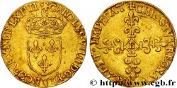 CHARLES IX Écu d or au soleil, 1er type 1564 Rouen