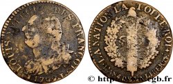 LOUIS XVI (MONARQUE CONSTITUTIONNEL)  6 deniers dit  au faisceau , type FRANÇOIS 1792 Limoges TB