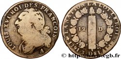LOUIS XVI 12 deniers dit  au faisceau , type FRANÇOIS 1791 Paris