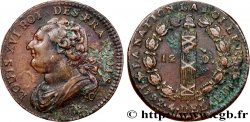 LOUIS XVI 12 deniers dit  au faisceau , type FRANÇOIS 1792 Rouen