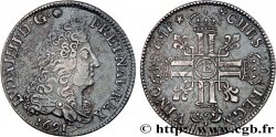 LOUIS XIV LE GRAND OU LE ROI SOLEIL Quart d écu aux huit L, 1er type 1691 Tours TTB+