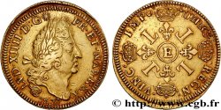 LOUIS XIV LE GRAND OU LE ROI SOLEIL Double louis d or aux quatre L 1699 Tours TTB