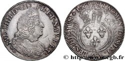 LOUIS XIV LE GRAND OU LE ROI SOLEIL Écu aux palmes 1695 Tours TTB/TTB+