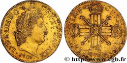 LOUIS XIV LE GRAND OU LE ROI SOLEIL Louis d’or aux huit L et aux insignes, fausse réformation 1701 Toulouse