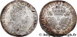 LOUIS XIV LE GRAND OU LE ROI SOLEIL Demi-écu aux trois couronnes 1710 Tours SUP