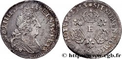 LOUIS XIV LE GRAND OU LE ROI SOLEIL Vingtième d écu aux trois couronnes 1713 Tours TTB+