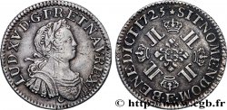 LOUIS XV DIT LE BIEN AIMÉ Quart d’écu à la croix fleurdelisée couronnée et aux huit L 1725 Tours TTB+/SUP