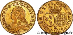 LOUIS XV DIT LE BIEN AIMÉ Louis d or aux écus ovales, buste habillé 1734 Tours TTB+/SUP