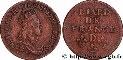 LOUIS XIV LE GRAND OU LE ROI SOLEIL Liard de cuivre, 2e type 1655 Vimy-en-Lyonnais (actuellement Neuville-sur-Saône)