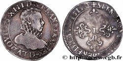LOUIS XIII LE JUSTE Demi-franc de Lyon 1615 Lyon TB+