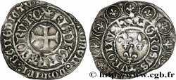 CHARLES VI LE FOU OU LE BIEN AIMÉ Gros aux lis sous une couronne ou grosus turonus n.d. Tours TTB+