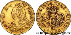 LOUIS XV DIT LE BIEN AIMÉ Louis d or aux écus ovales, buste habillé 1726 Strasbourg