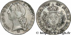 LOUIS XV DIT LE BIEN AIMÉ Écu aux branches d’olivier, tête ceinte d’un bandeau 1749 Nantes