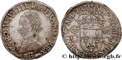 CHARLES IX Teston, 2e type 1565 Tours TTB/TTB+