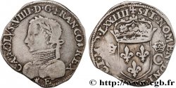 CHARLES IX Demi-teston, 2e type 1574 Tours TB+/TTB