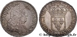 LOUIS XIV LE GRAND OU LE ROI SOLEIL Écu, portait drapé à l’antique 1689 Paris SUP