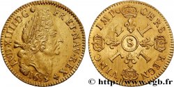 LOUIS XIV LE GRAND OU LE ROI SOLEIL Double louis d or aux quatre L 1693 Reims SUP