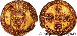 CHARLES IX Écu d or au soleil, 1er type 1566 Bordeaux