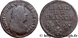 LOUIS XIV LE GRAND OU LE ROI SOLEIL Liard, 3e type, buste âgé 1698 Bordeaux
