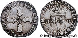 HENRY IV Quart d écu, croix feuillue de face 1596 Bayonne