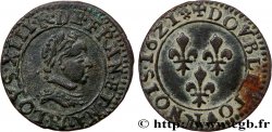 LOUIS XIII LE JUSTE Double tournois, type 3 1621 Saint-André de Villeneuve-lès-Avignon