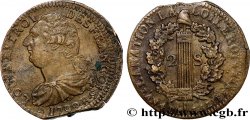 LOUIS XVI (MONARQUE CONSTITUTIONNEL) 2 sols dit au faisceau , type FRANÇOIS 1792 Orléans