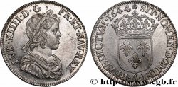 LOUIS XIV LE GRAND OU LE ROI SOLEIL Quart d écu, portrait à la mèche courte 1644 Paris, Monnaie de Matignon SUP