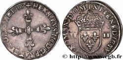 HENRY III Quart d écu, croix de face 1589 Paris