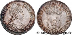 LOUIS XIV LE GRAND OU LE ROI SOLEIL Quart d écu, portrait à la mèche courte 1644 Paris, Monnaie du Louvre SUP