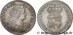LOUIS XV DIT LE BIEN AIMÉ Écu dit  de France-Navarre  1718 Paris SUP