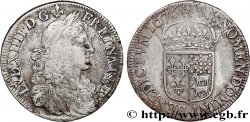 LOUIS XIV LE GRAND OU LE ROI SOLEIL Demi-écu de Béarn, portrait apollinien 1676 Pau TTB/TTB+