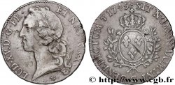 LOUIS XV THE WELL-BELOVED Écu aux branches d’olivier, tête ceinte d’un bandeau 1745 Caen