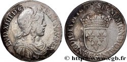 LOUIS XIV THE SUN KING Demi-écu à la mèche longue 1649 Poitiers