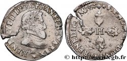 HENRI IV LE GRAND Demi-franc, 2e type de Tours 1596 Tours TB