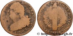 LOUIS XVI 2 sols dit  au faisceau , type FRANÇOIS 1793 Arras