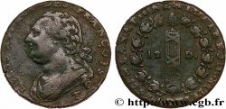 LOUIS XVI (MONARQUE CONSTITUTIONNEL) 12 deniers dit au faisceau , type FRANÇOIS 1792 Nantes