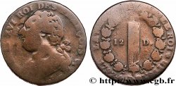 LOUIS XVI 12 deniers dit  au faisceau , type FRANÇOIS 1792 Paris