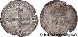 HENRI III Huitième d écu, croix de face 1581 La Rochelle