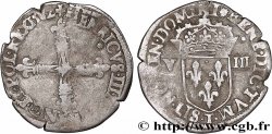 HENRY III Huitième d écu, croix de face 1582 Nantes