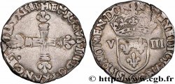 HENRI III Huitième d écu, croix de face 1583 Saint-Lô