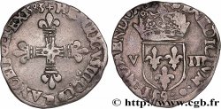 HENRI III Huitième d écu, croix de face 1583 Rennes