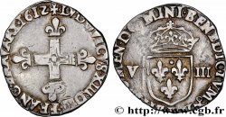LOUIS XIII LE JUSTE Huitième d écu, à la croix fleurdelisée, titulature côté croix 1612 Bayonne