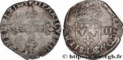HENRI III Huitième d écu, croix de face 1587 Bayonne