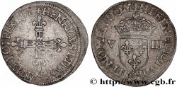 HENRY III Huitième d écu, croix de face 1588 Saint-Lô