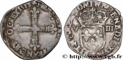 HENRI III Huitième d écu, croix de face 1588 Nantes