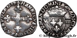 HENRI III Huitième d écu, croix de face 1589 Bayonne