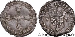 CHARLES X, CARDINAL OF BOURBON Huitième d écu, croix de face 1590 Nantes