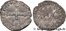 CHARLES X, CARDINAL DE BOURBON Huitième d écu, croix de face 1598 Nantes